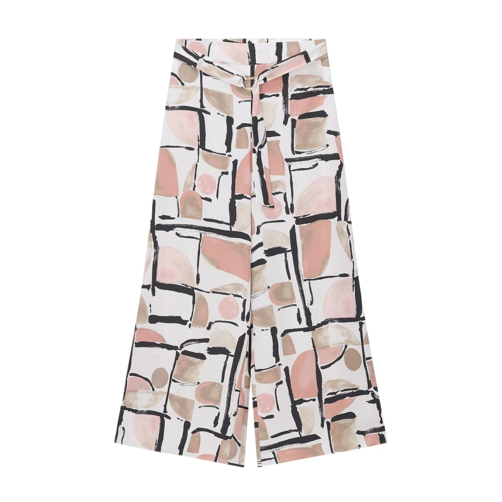 Joseph Ribkoff Vrouw Multicolor Broeken Dames, Veelkleurig, M, Satijn, Satijnen Broek Met Wijde Pijpen