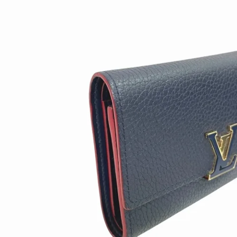 Louis Vuitton Vintage Pre-owned Leather wallets Blue Dames