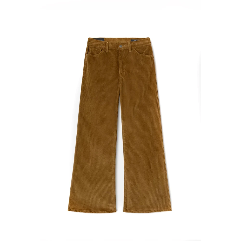 Dondup Women's Beige Wide Trousers, W28, Amber Wide-Leg Jeans