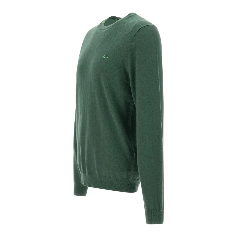 Sun68 Bosgroene Crew Neck Sweater Green Heren