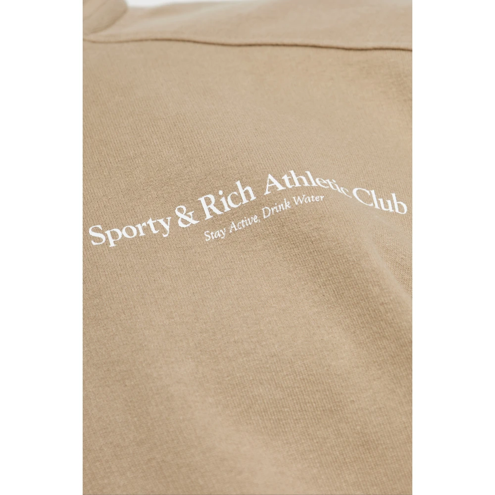Sporty & Rich Sweatshirt uit de Athletic Club-collectie Brown Unisex