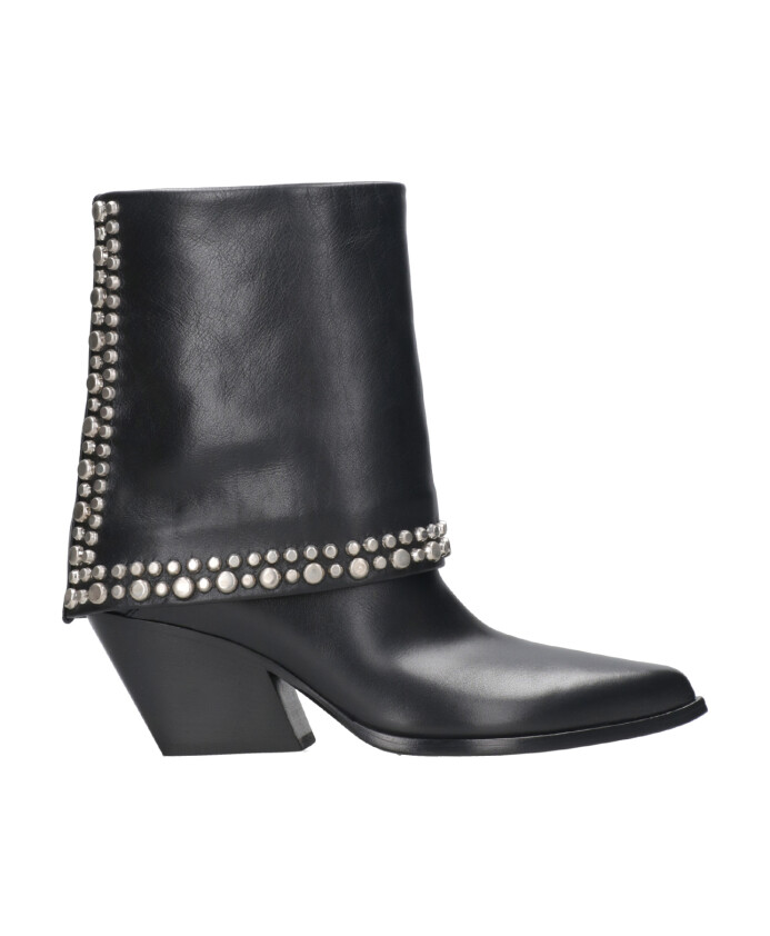 bottines-texanes-en-cuir-noir