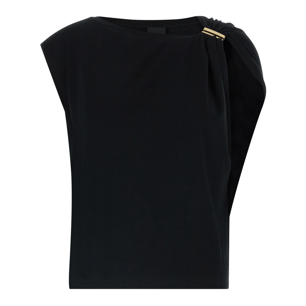 Pinko Women's Black Melody Sleeveless Stretch Jersey Top - Sleeveless Tops - L - Tops