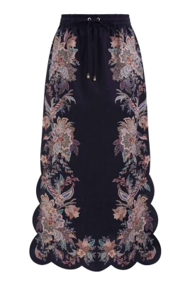 Rhiannon Scallop Midi Skirt