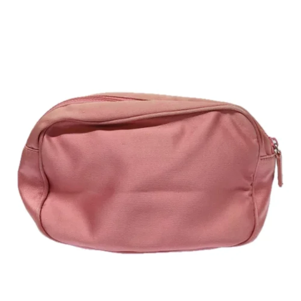 Prada Vintage Pre-owned Canvas clutches Pink Dames