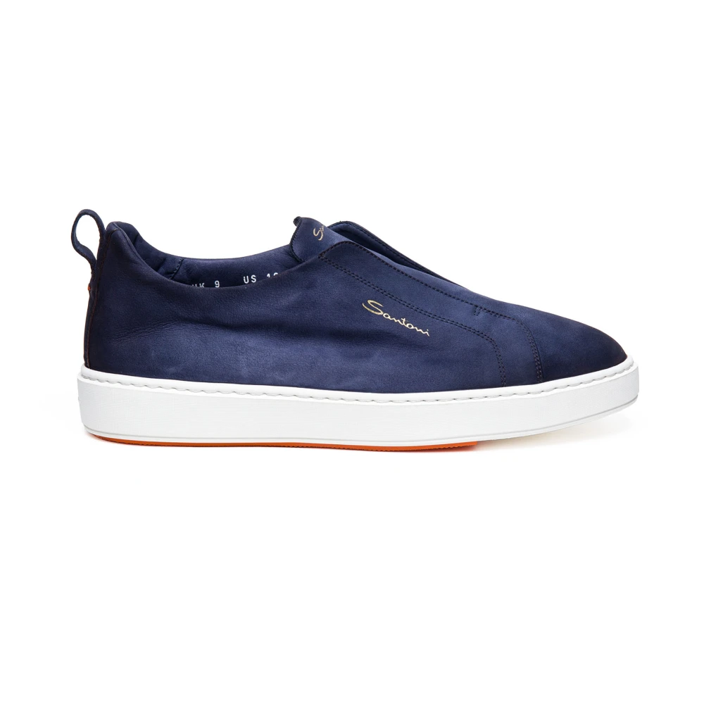 Santoni Men's Blue Sneakers Elegant Style