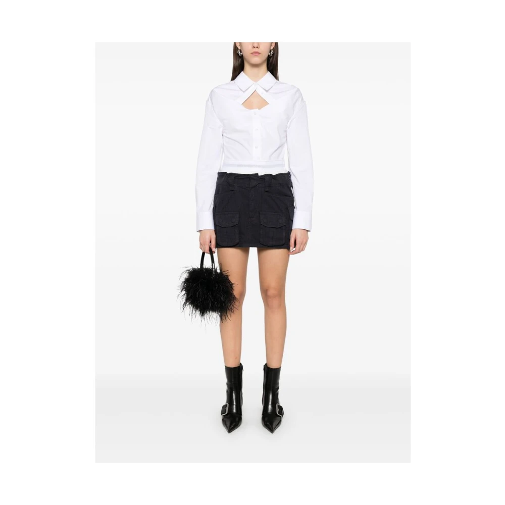 alexander wang Cargo Zak Elastische Taille Jeans Blue Dames