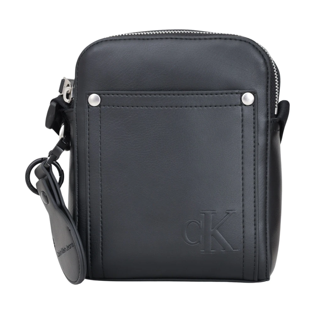 Calvin Klein Zwarte Reporter Messenger Tas voor Mannen Black Heren
