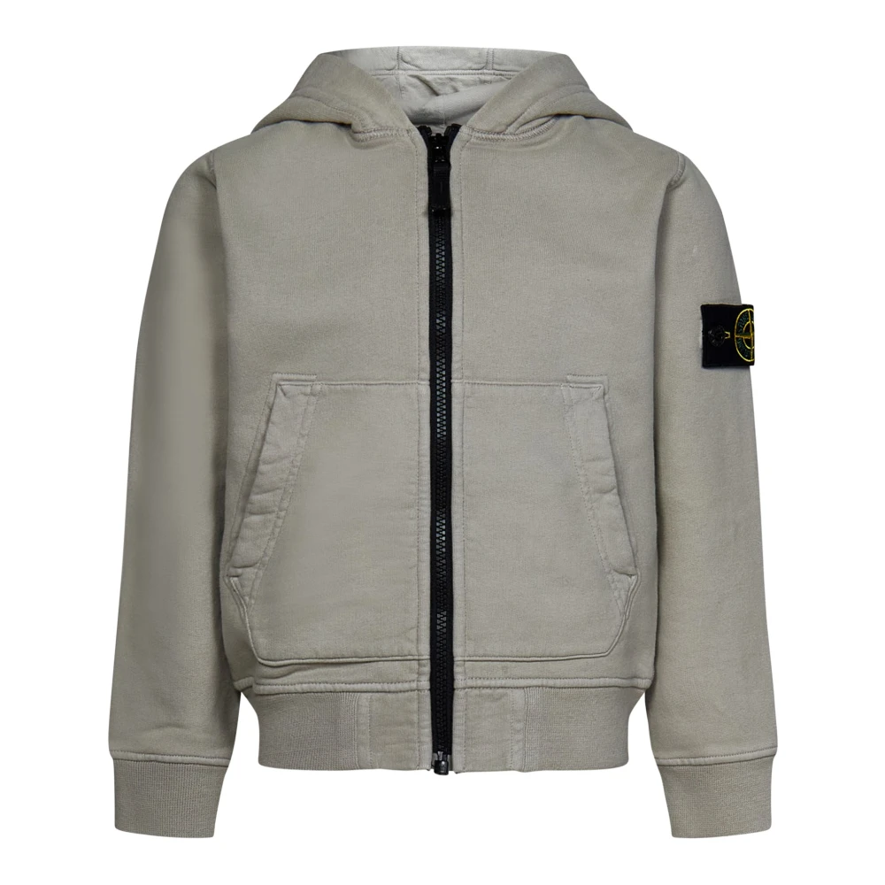 Stone Island Vinterjacka för Barn, Beige, Huva, Dragkedja Beige, Pojke