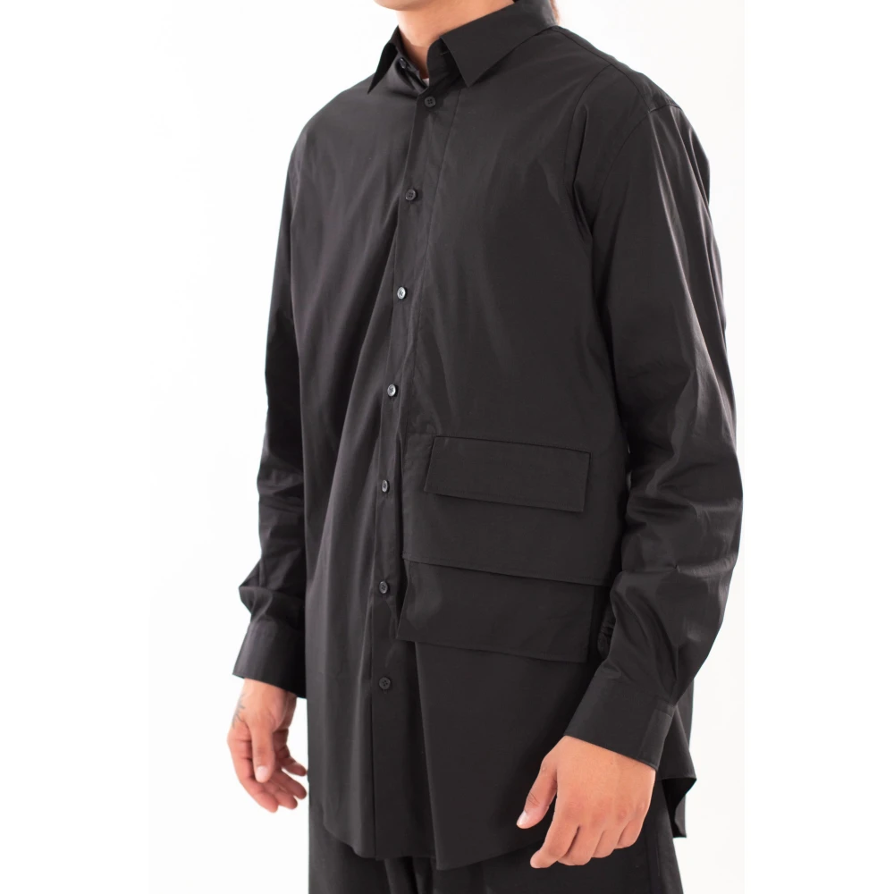 Y-3 Zwarte Cargo Shirt voor Mannen Black Heren