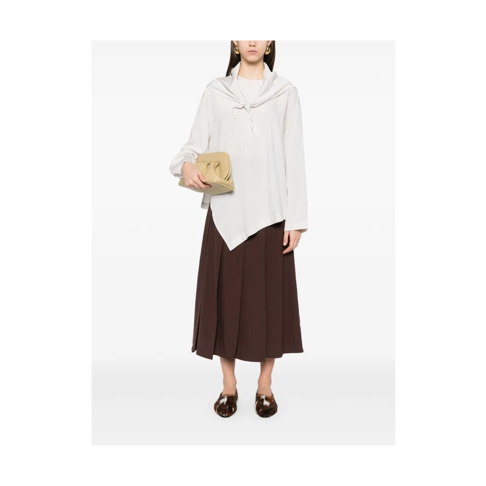 Studio Nicholson Witte Pinstripe Trui met Sjaal White Dames