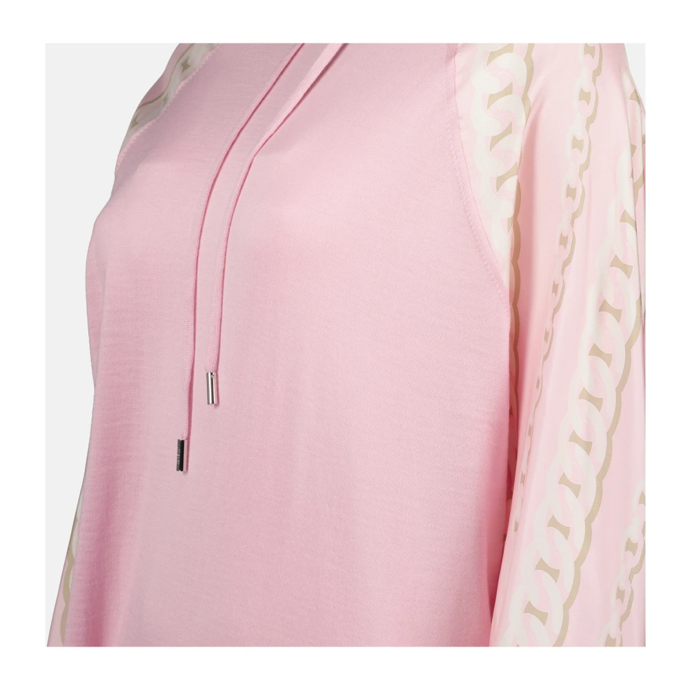 Versace Zijden en katoenen roze hoodie Pink Dames
