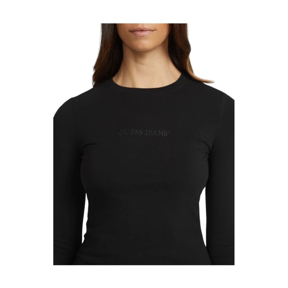 Guess Lange Mouw T-shirt Black Dames