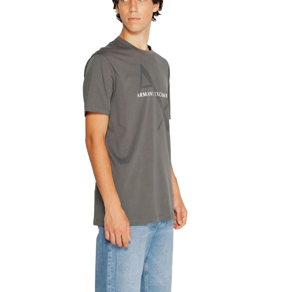 Armani Exchange Grijze Katoenen Heren Herfst Winter T-Shirt Gray Heren