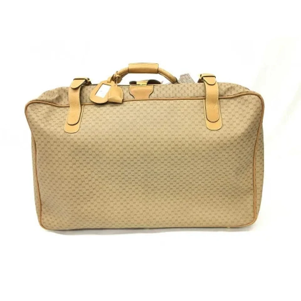 Gucci Vintage Canvas Gucci Väskor - Begagnade Beige, Dam