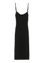 robe-midi-noire-cotelee-bretelles-spaghetti
