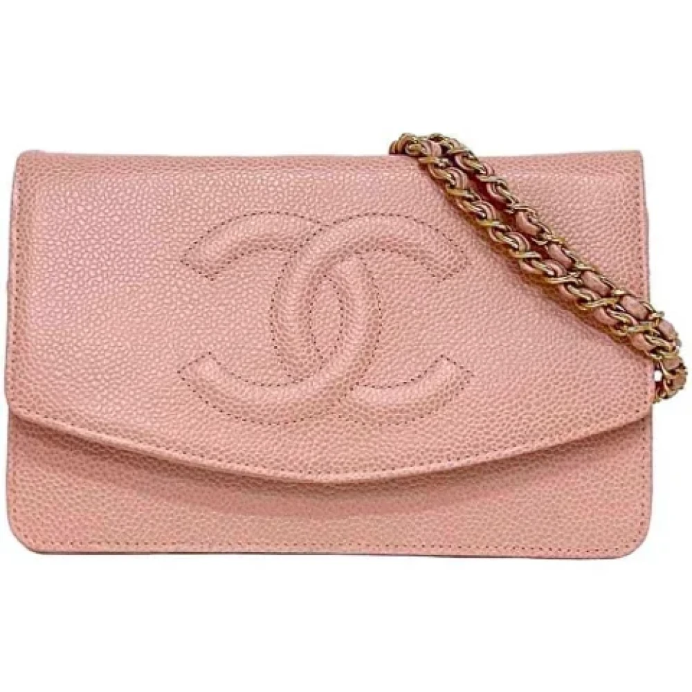 Chanel Vintage Pre-owned Leather chanel-bags Pink Dames