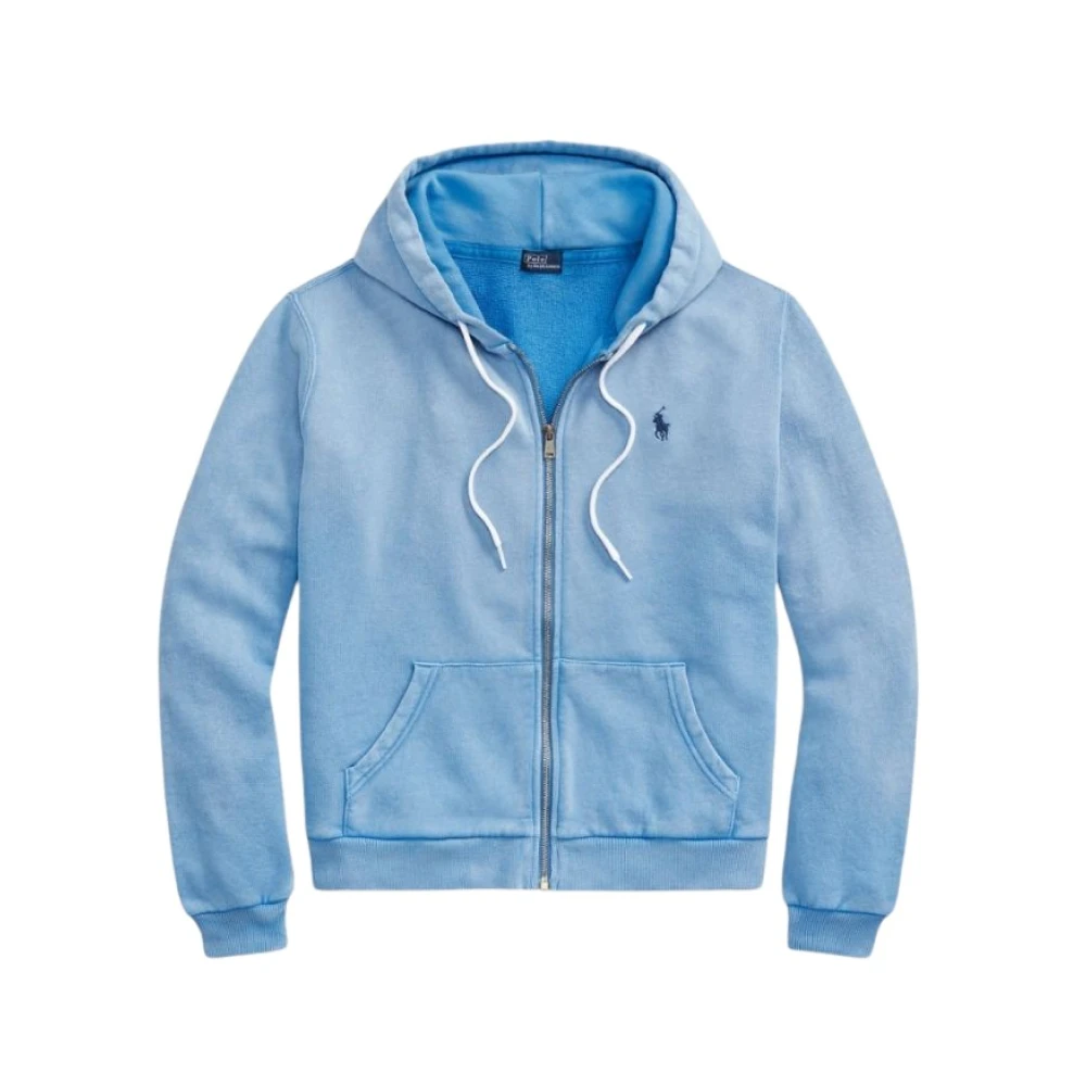 Blå Fleece Zip-Up Hoodie