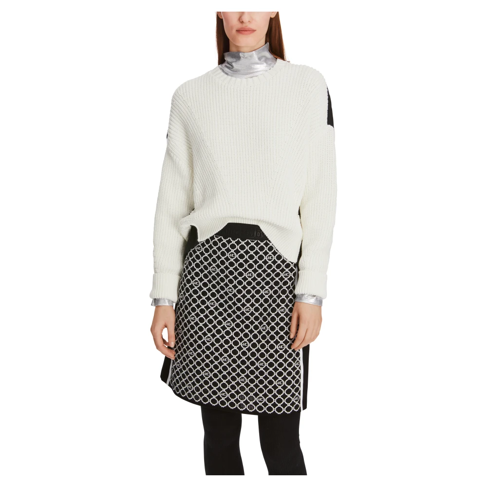 Marc Cain DIY-Style Gebreide Trui White Dames