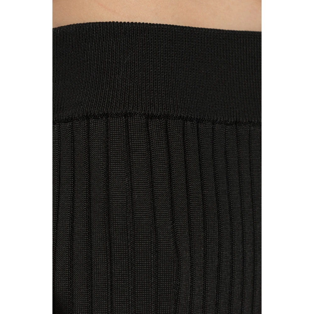 Jil Sander Gestreepte rok Black Dames