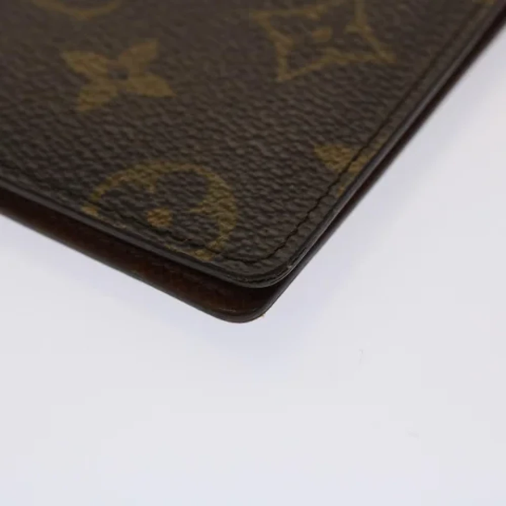 Gebrauchte braune Leinwand Louis Vuitton Geldbörse UR8904