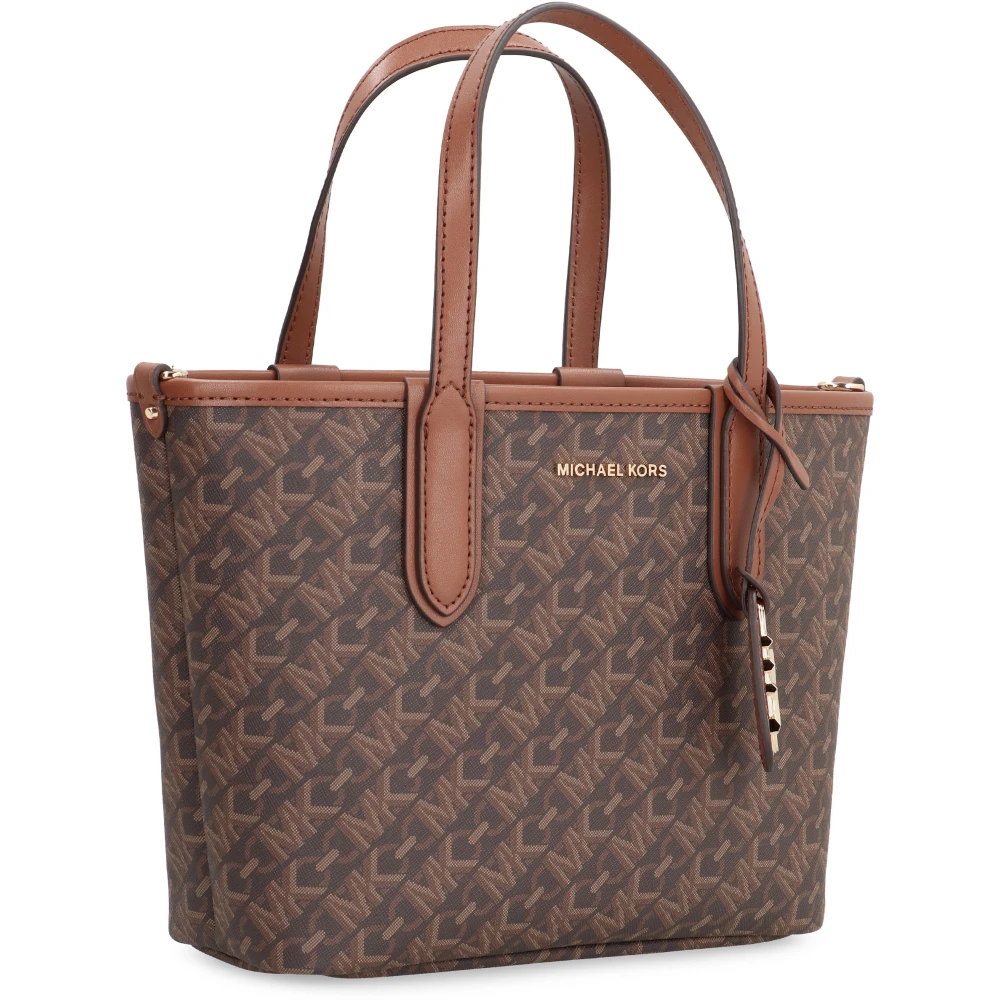 Michael Kors Handtas van canvas met lederen afwerking Brown Dames