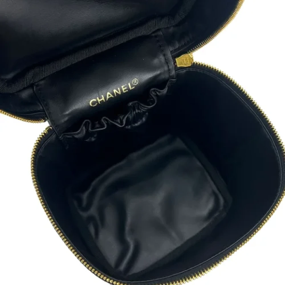 Chanel Vintage Pre-owned Leather handbags Black Dames