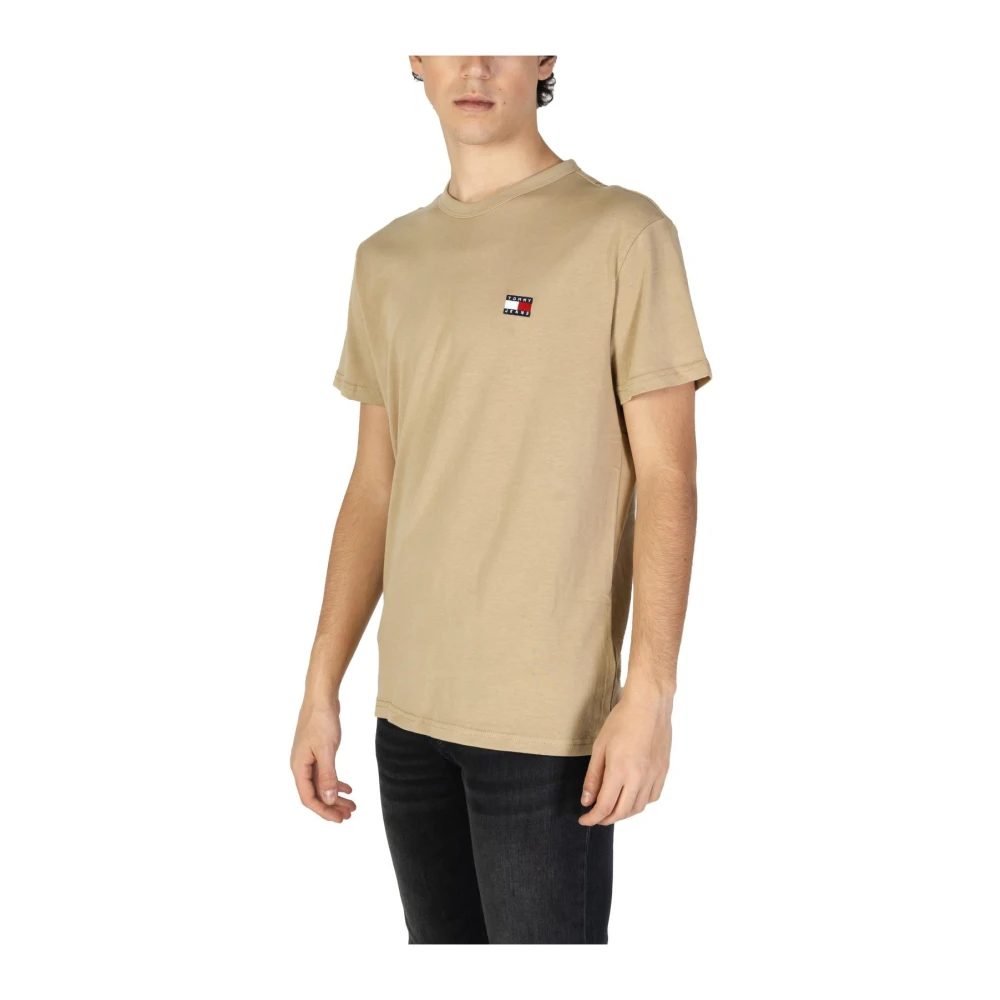 Tommy Jeans Beige Plain Round Neck Tee Beige Heren
