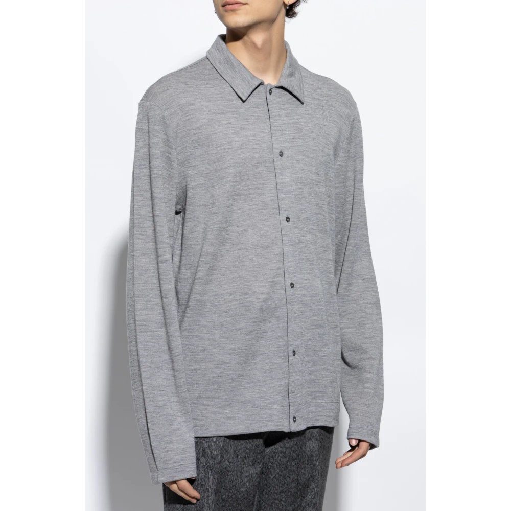 Officine Générale Wollen overhemd Gray Heren