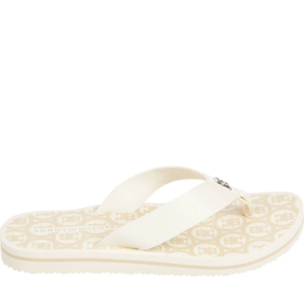 Tommy Hilfiger Beige Flip Flops för kvinnor Beige, Dam