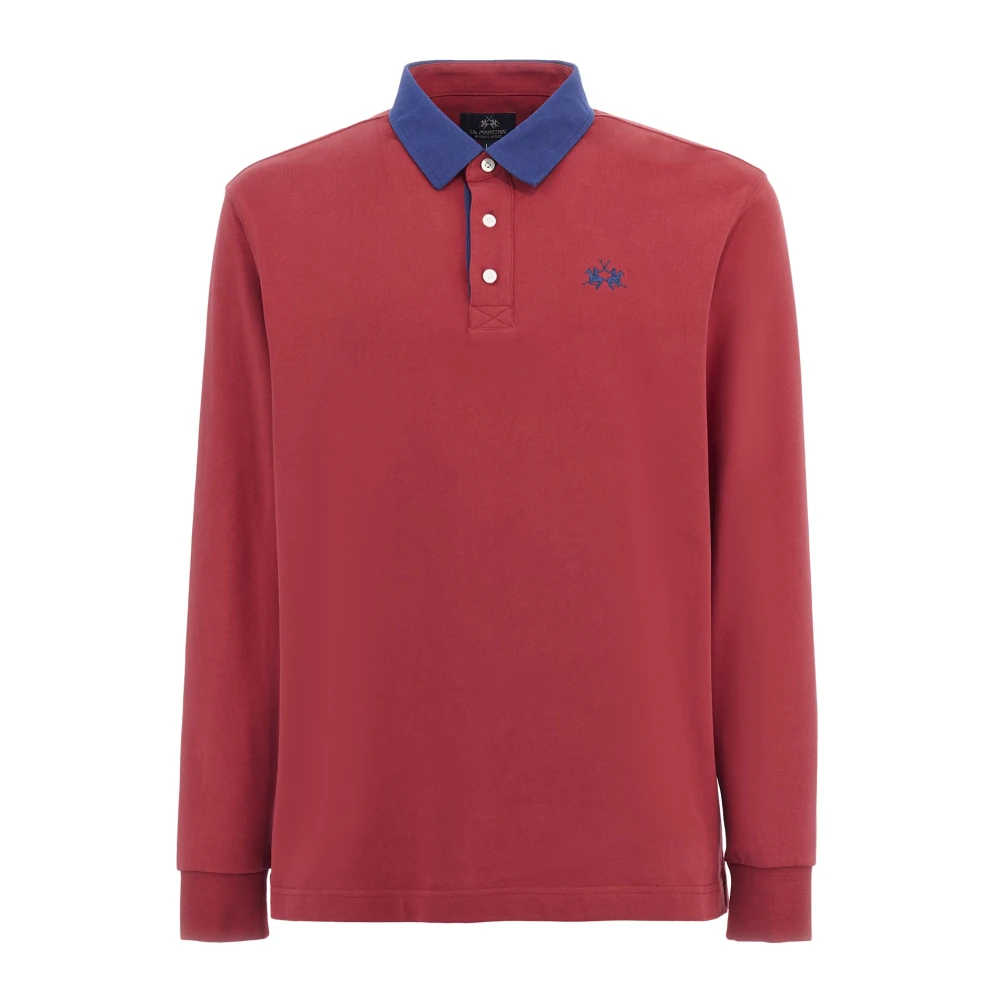 LA MARTINA Bordeaux T-shirts en Polos Red Heren