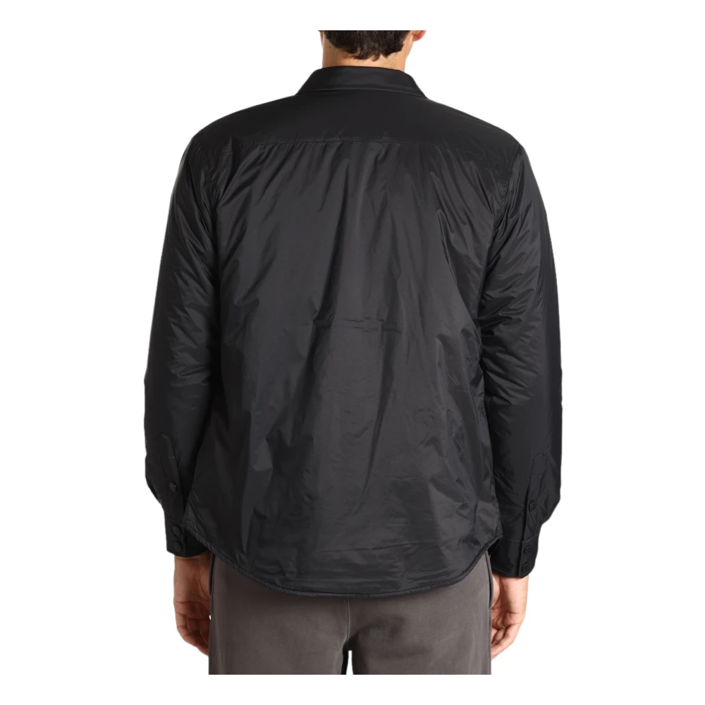 Sun68 Zwarte Rain Shirt Padding Jas Black Heren