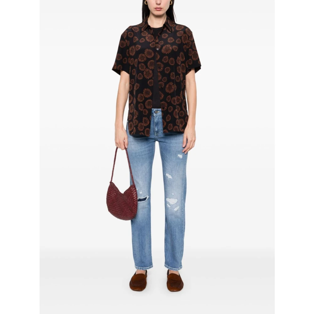 Dondup Blauwe Denim Jeans Blue Dames