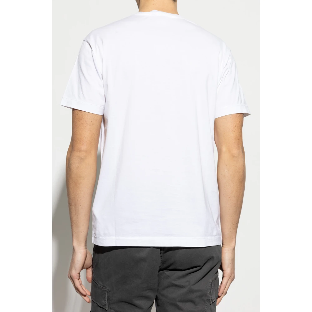 Stone Island T-shirt met logo White Heren