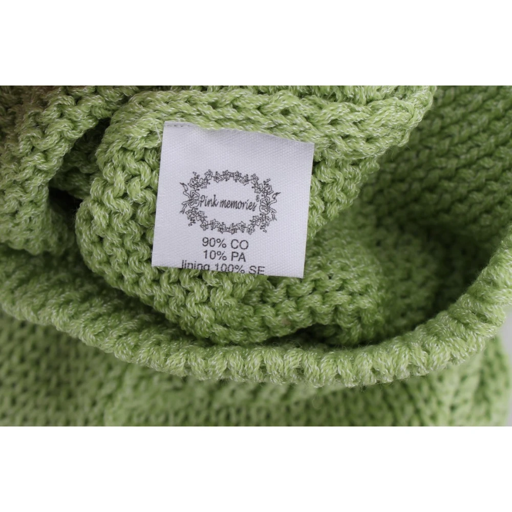 Pink Memories Groene Mouwloze Gebreide Vest Trui Green Dames