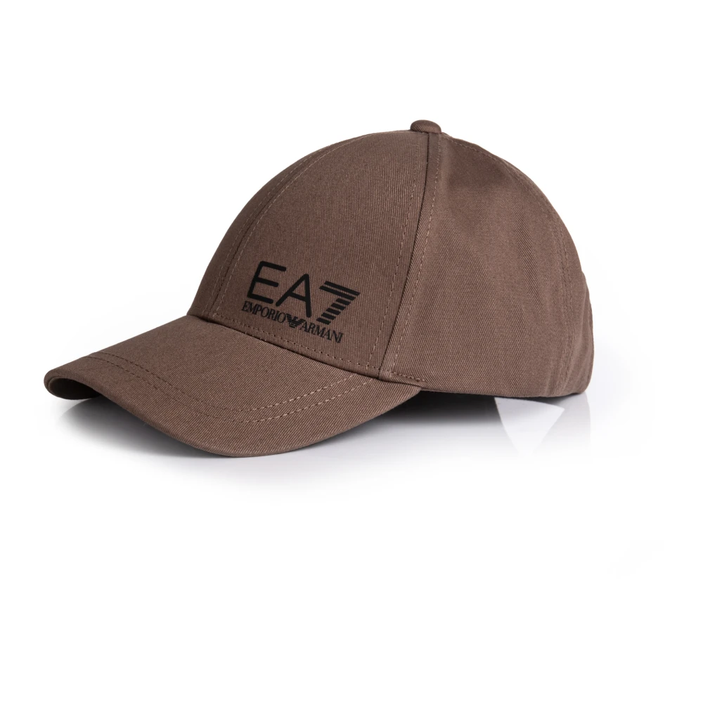 Emporio Armani Ea7 Unisex Bruin E Katoenen Beanie Muts