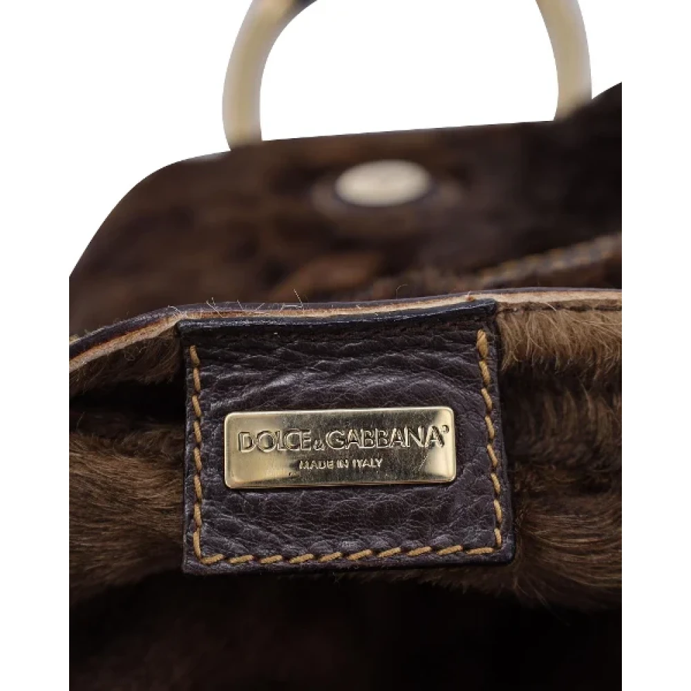 Dolce & Gabbana Pre-owned Suede shoulder-bags Brown Dames