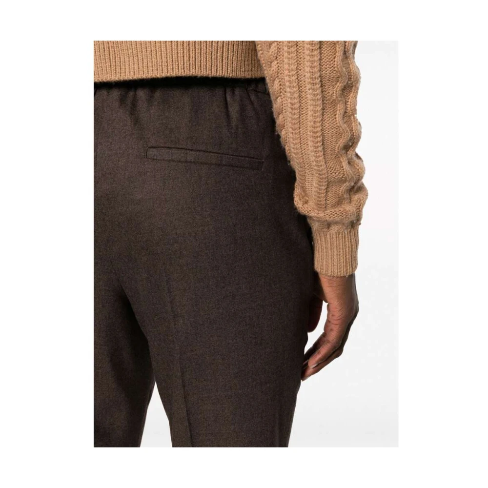 PESERICO Cropped Trousers Brown Dames