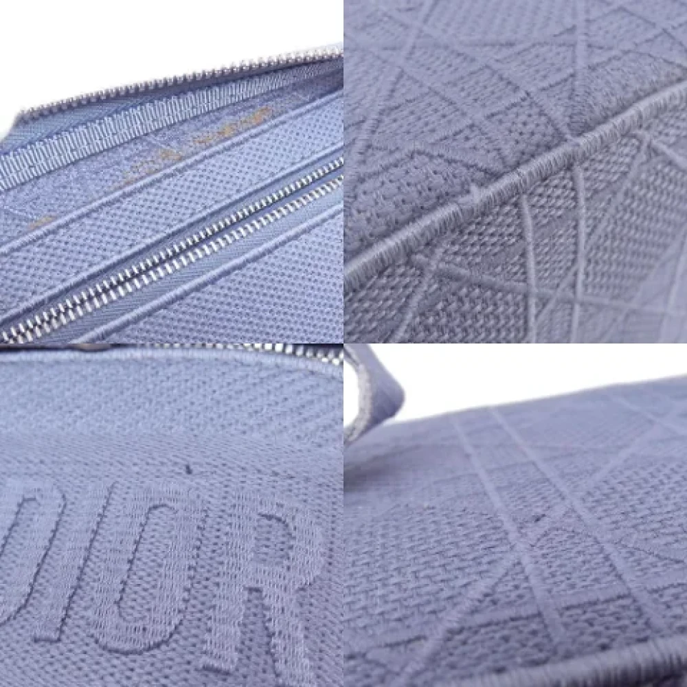 Dior Vintage Pre-owned Canvas handbags Blue Dames