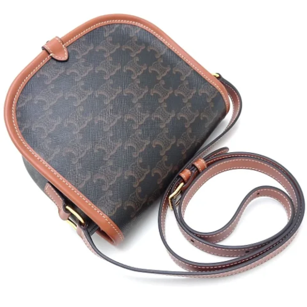 Celine Vintage Pre-owned Canvas shoulder-bags Brown Dames