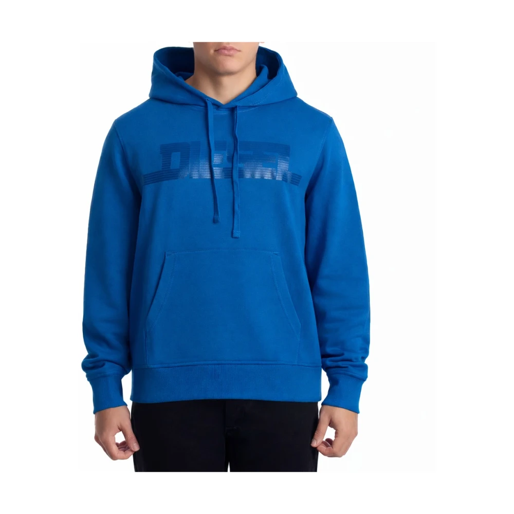 Diesel Men's Blue Hoodies, 2XL, Hoodie