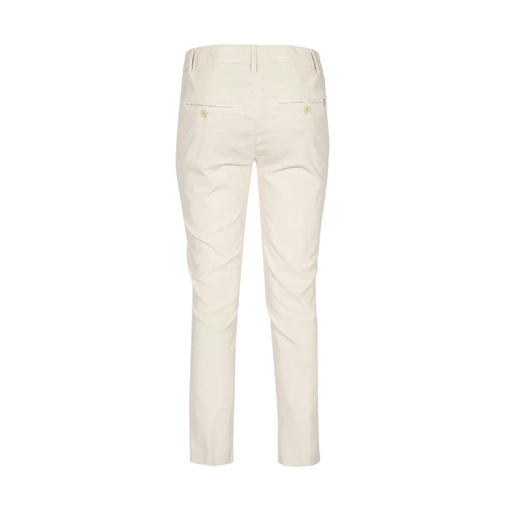 Dondup Slim Fit Broek met Zakken Beige Dames