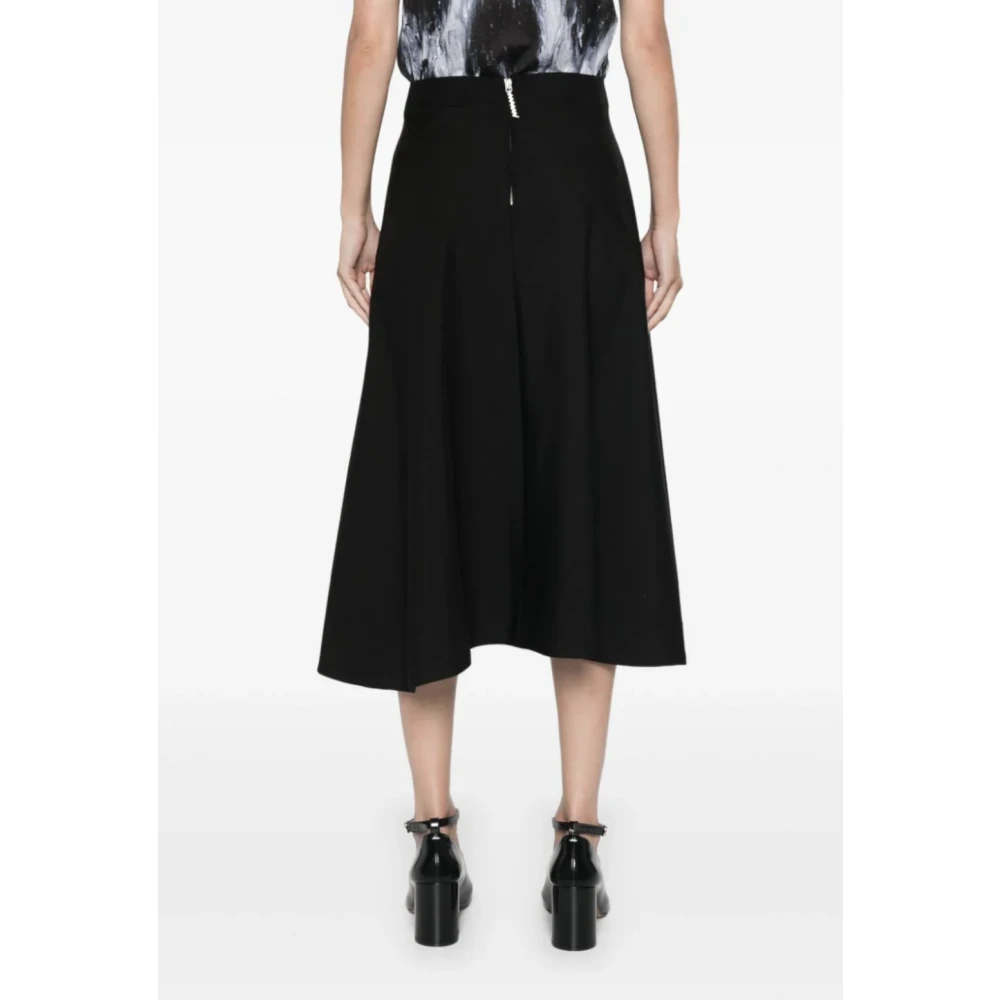 Marni Elegante Zwarte High-Waist Rok Black Dames