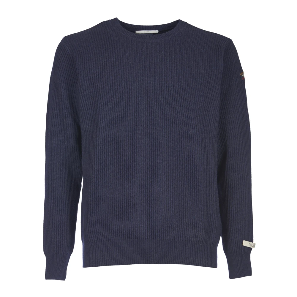 PAUL & SHARK Blauwe Crew-Neck Sweater met Lange Mouwen Blue Heren