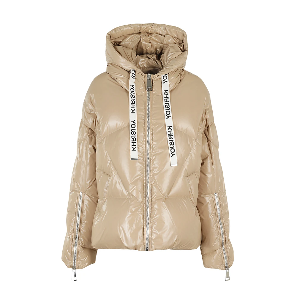 Khrisjoy Glanzende Stijlvolle Top voor Jou Beige Dames