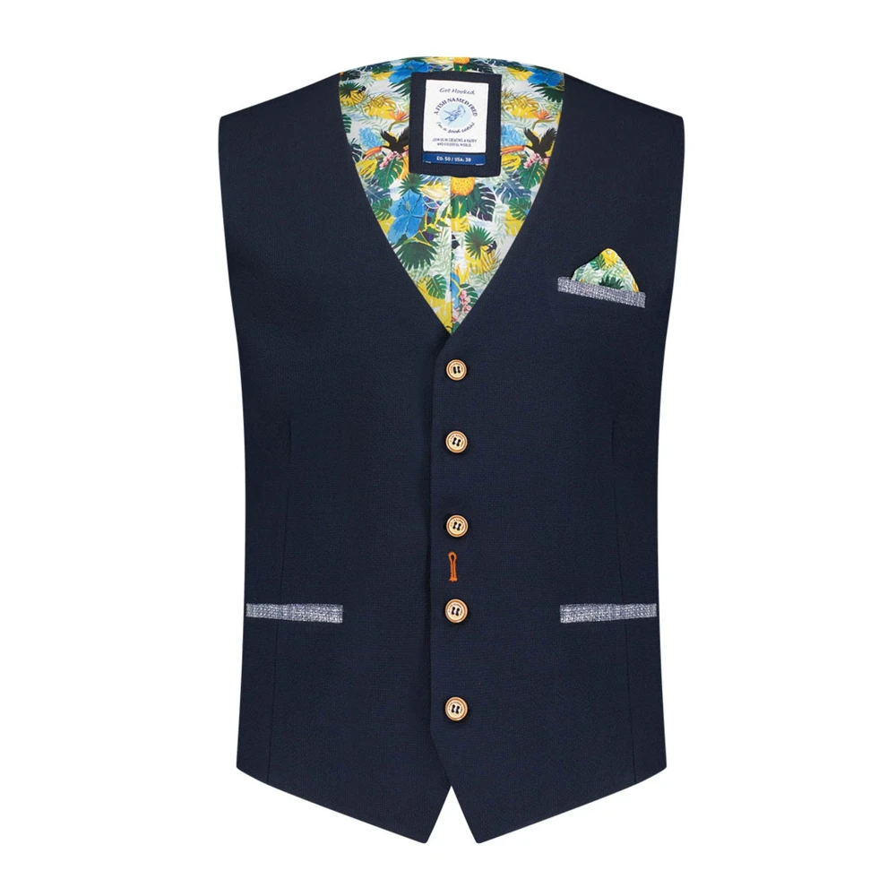 A fish named fred Donkerblauwe Gilet in Effendesign Blue Heren