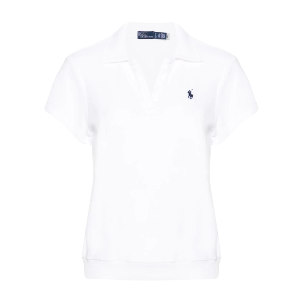 Ralph Lauren Witte T-shirts en Polos Terry Polo White Dames