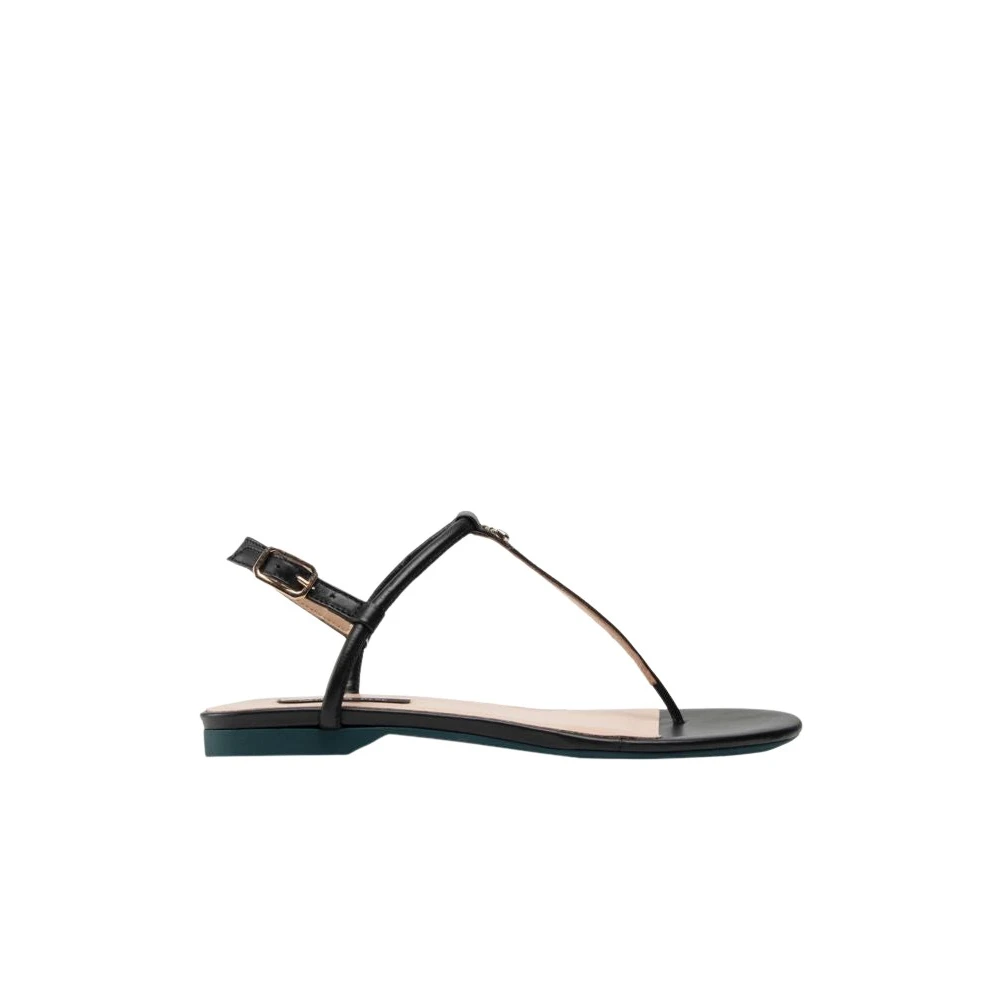 Patrizia Pepe Vrouw Zwart Platte Sandalen