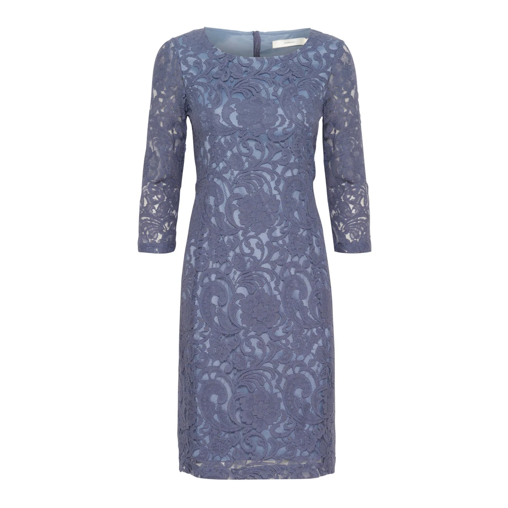 InWear Elegante Kantjurk in Grisaille Blue Dames