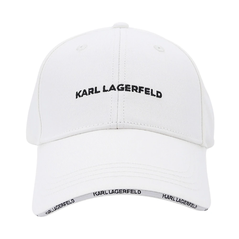 Karl Lagerfeld Pet met Logo Borduursel White Dames